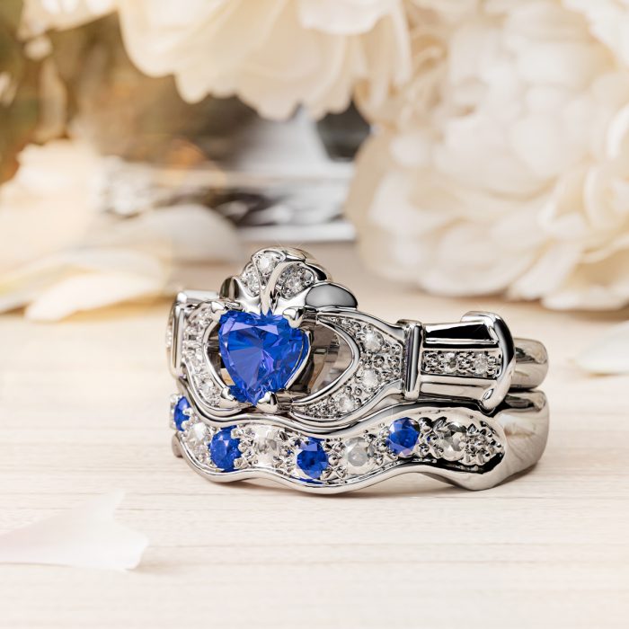 Claddagh sale sapphire ring