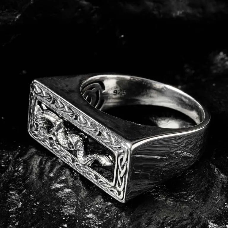 Sterling silver hot sale dragon ring